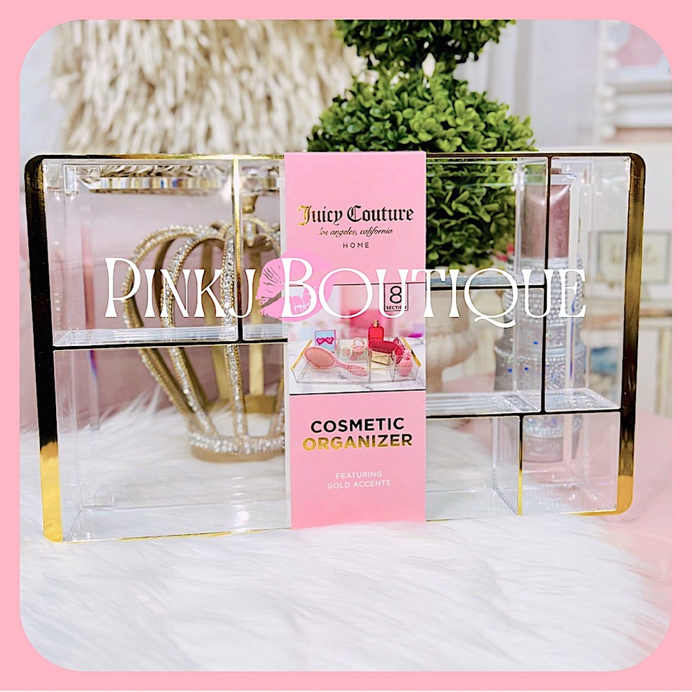 💗🎀{Juicy Couture} Home Glamorous Clear Acrylic {8 Section} Cosmetic Organizer!